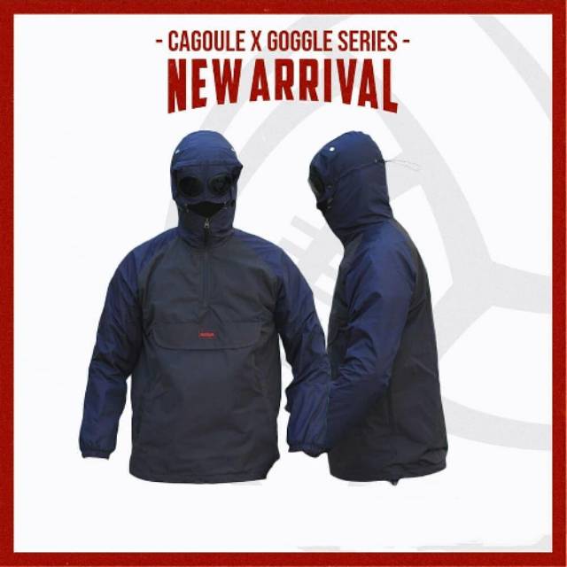 Jaket Cagoule x google black navy