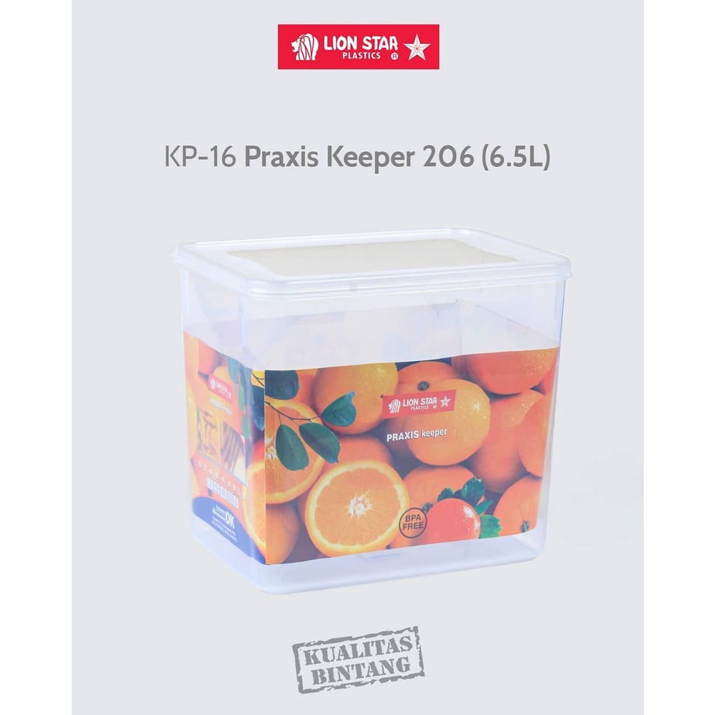 Praxis Keeper 6.5 Liter KP-16 Toples Plastik Jumbo Lion Star 206 Tempat Makan Kotak Kerupuk murah