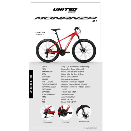 Sepeda Gunung/MTB United 27.5 Monanza 4.1