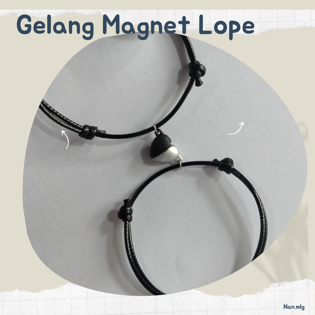 Gelang Couple Magnet Love JUMBO 1pasang