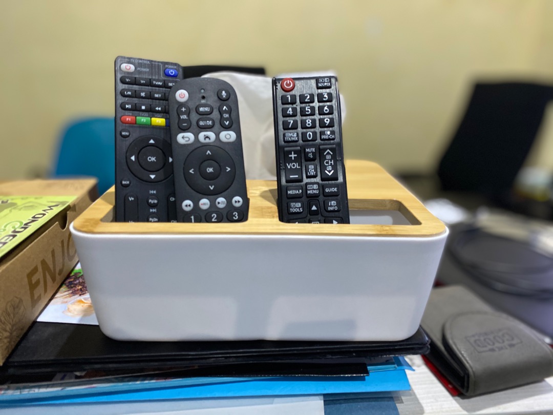 Wood Wooden Kayu Kotak Tisu Box Remote Ruang Tamu Meja Kantor - Sendok Kunci Kosmetik Organizer