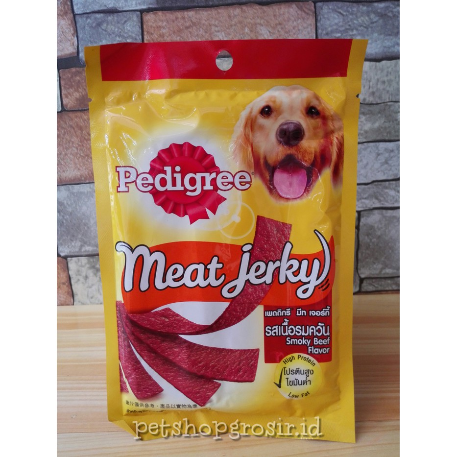 Pedigree Meat Jerky 80gr - Snack Anjing High Protein Low Fat