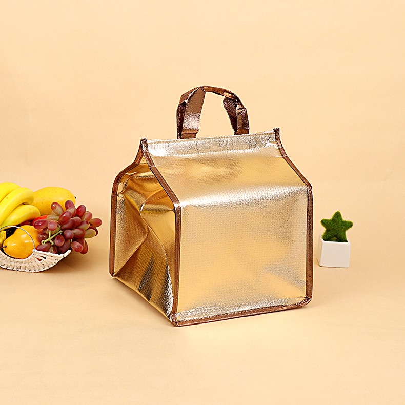 Tas Pendingin Makanan Cooler Bag Box Thermal Insulated Bag - LAIY07 - Golden