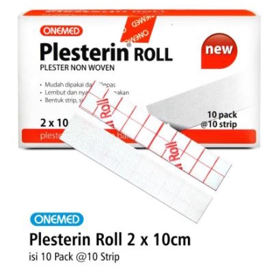 Plesterin Roll 2x10cm OneMed Box isi 10 Pack Plester Luka OJ