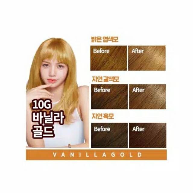 MISE EN SCENE CAT  RAMBUT  VANILLA GOLD 10G HAIR COLOR LISSA 