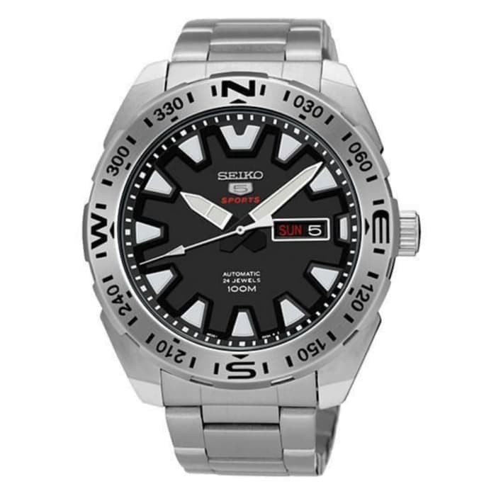 Seiko 5 Sports SRP739K1 Automatic 24 Jewels Silver Black
