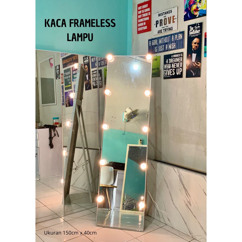 KHUSUS PALEMBANG .... Kaca Lampu Fullbody/ Frameless/ Standing