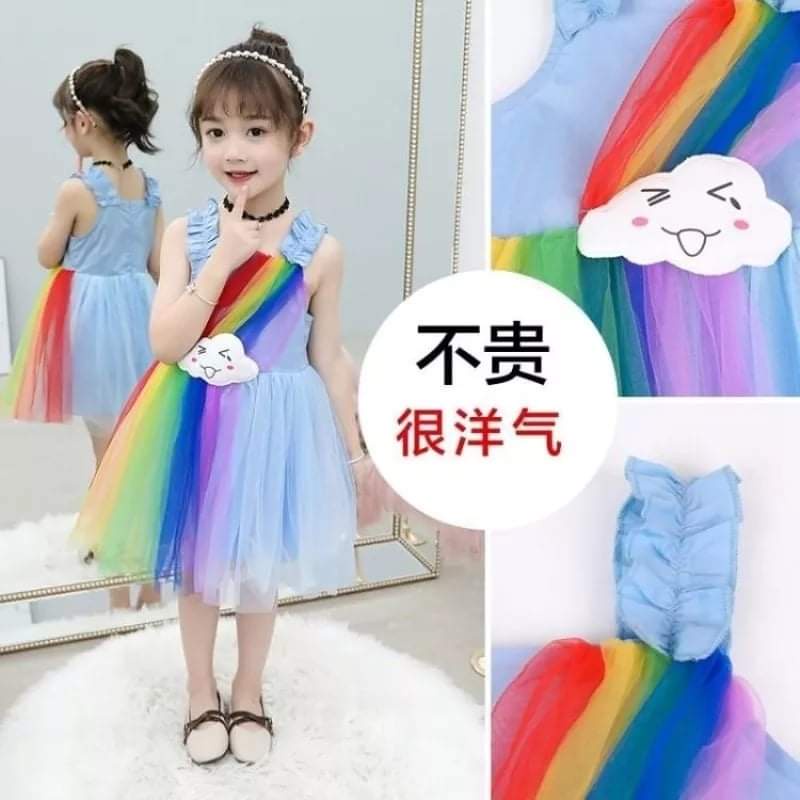 Dress Rainbow Anak Perempuan Cloud BLUE