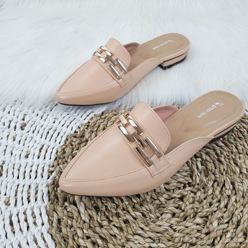 SANDAL WANITA SLIP ON / SANDAL BUSTONG WANITA BRANDED MURAH EMILLIA