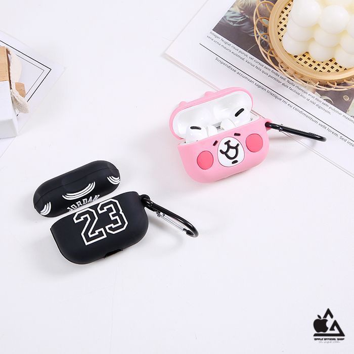 Silicone CASE 3D LUCU APPLE AIRPODS PRO MOTIF KARAKTER KARTUN CARTOON Softcase Pouch Cover Kaitan Cantolan