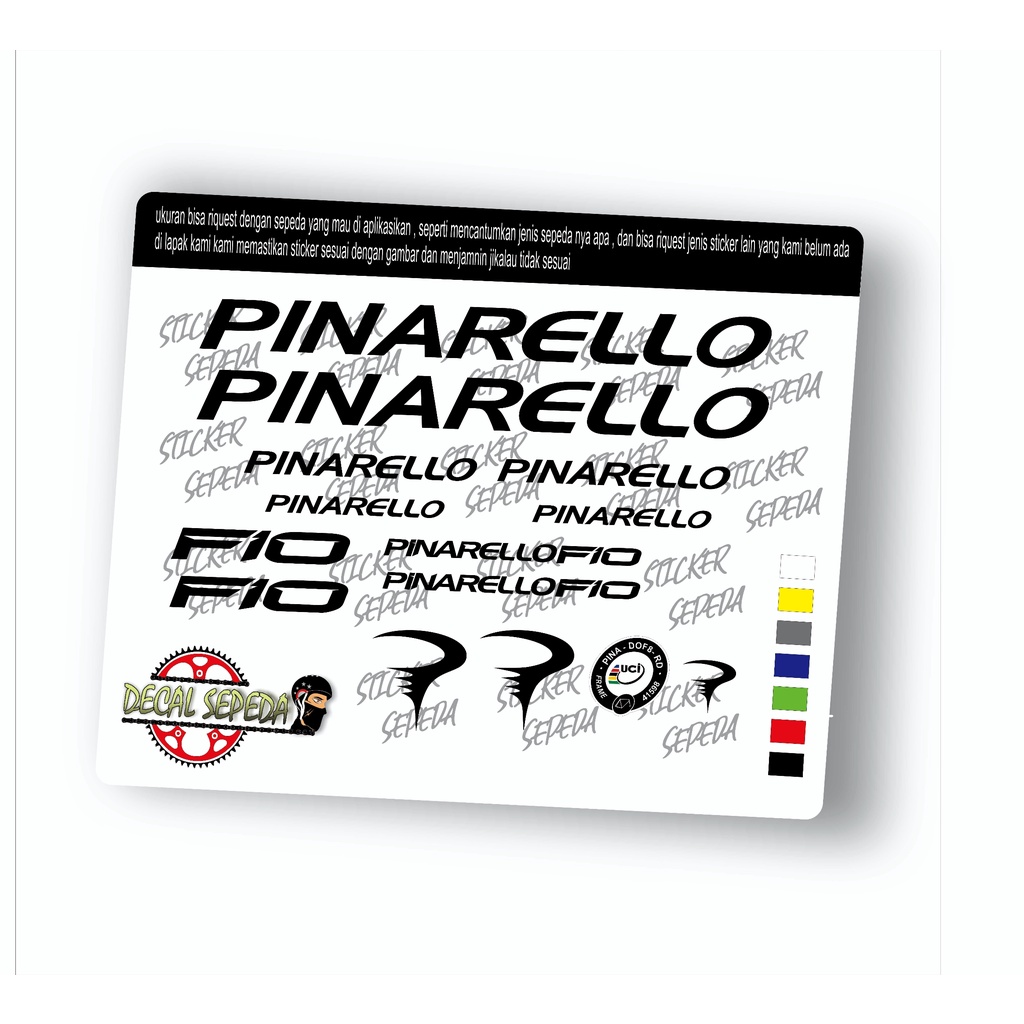decal sepeda pinarello  - sticker sepeda pinarello full cutting