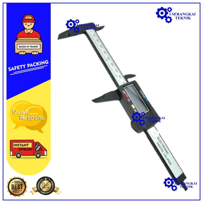 Taffware Jangka Sorong Digital Vernier Caliper with LCD Screen