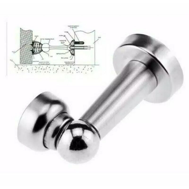 MAGNET DOOR STOPPER / PENAHAN PINTU BAHAN STAINLESS MURAH