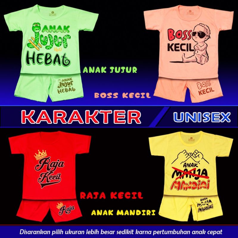 Kaos Anak Motif Kata Bijak
