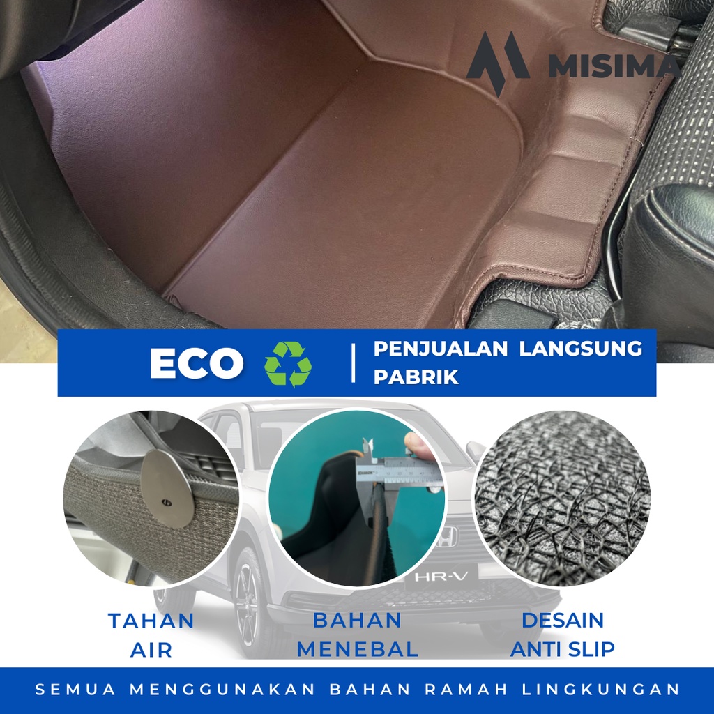 Karpet Mobil / Car Mats 5D Honda HRV (All Gen) Motif Carbon Premium