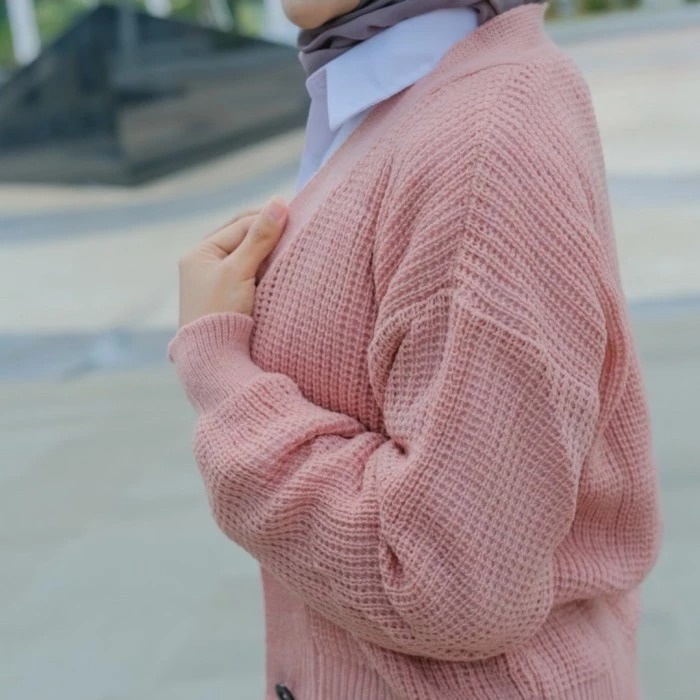 CARDIGAN RAJUT WANITA OUTER CARDY NON SAKU TERBARU