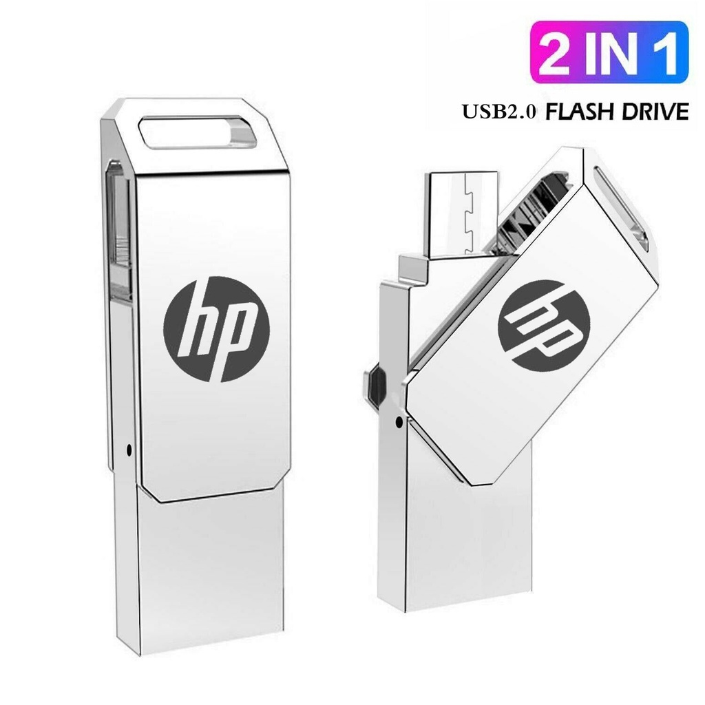 Hp 2 in 1 Flashdisk OTG Micro USB 2TB Bahan Metal Anti Air Untuk HP