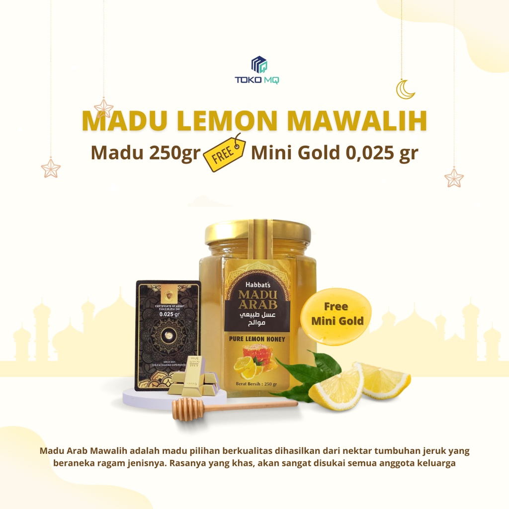 

100% ORIGINAL - Madu Lemon Mawalih 250gr Gratis minigold