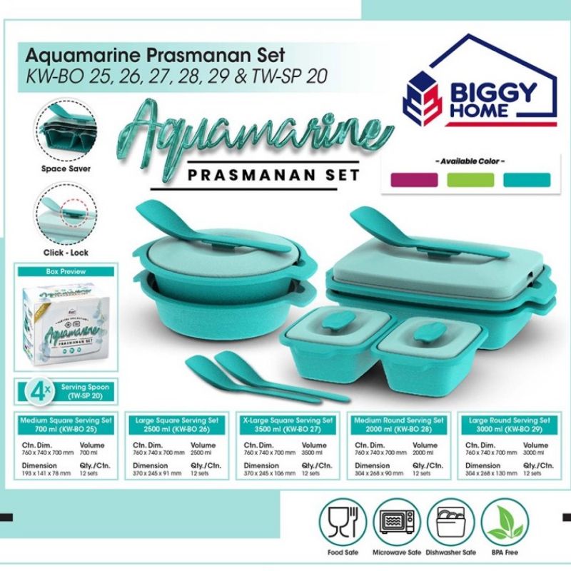 Aquamarine Serving Set  / Wadah Saji / Tempat Saji Makanan