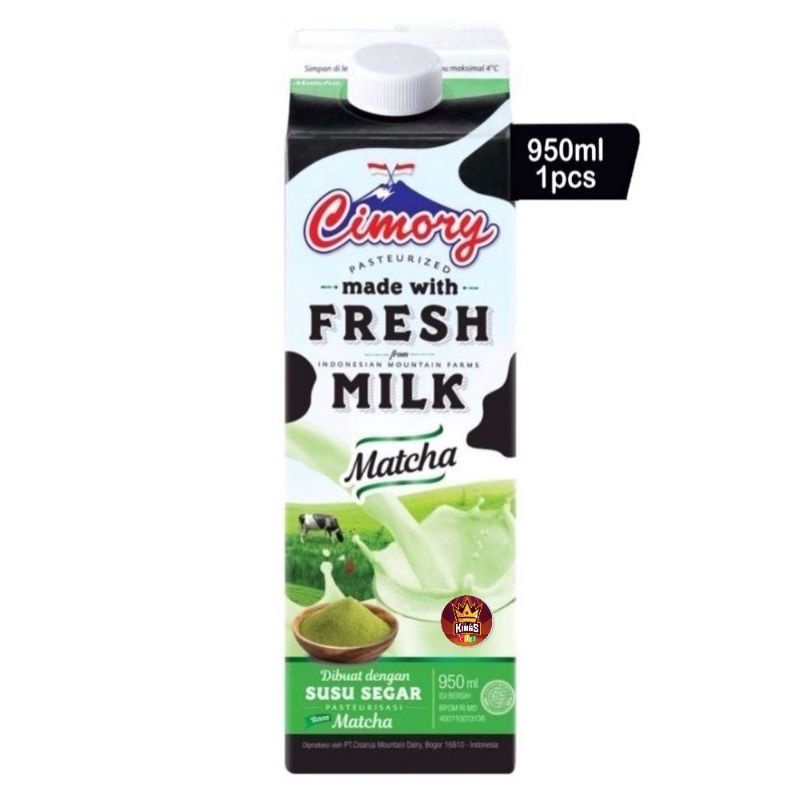 

Cimory Fresh Milk Plain 950ml Matcha || Kurir Instan Express | SameDay Grab | Gojek