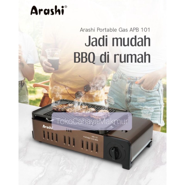 Arashi Kompor Gas BBQ Portable 2 Fungsi APB 101 / Kompor Barbeque