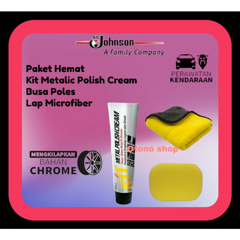 Jual Kit Metal Polish Cream, Kit Paket, Lap Microfiber, Busa Poles Indonesia