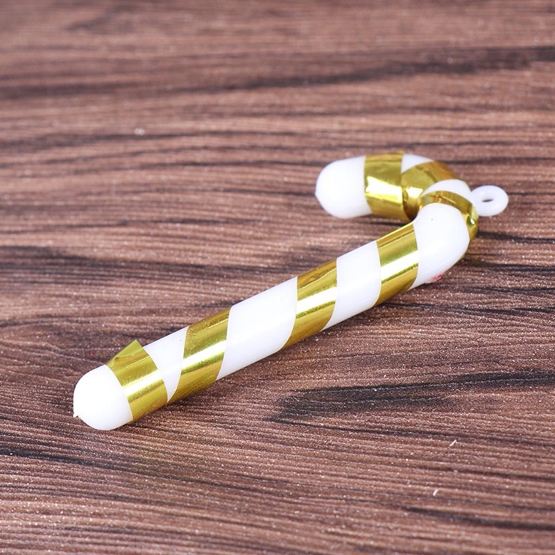 6pcs Liontin Permen Tongkat Kecil Bahan Plastik Untuk Dekorasi Pohon Natal