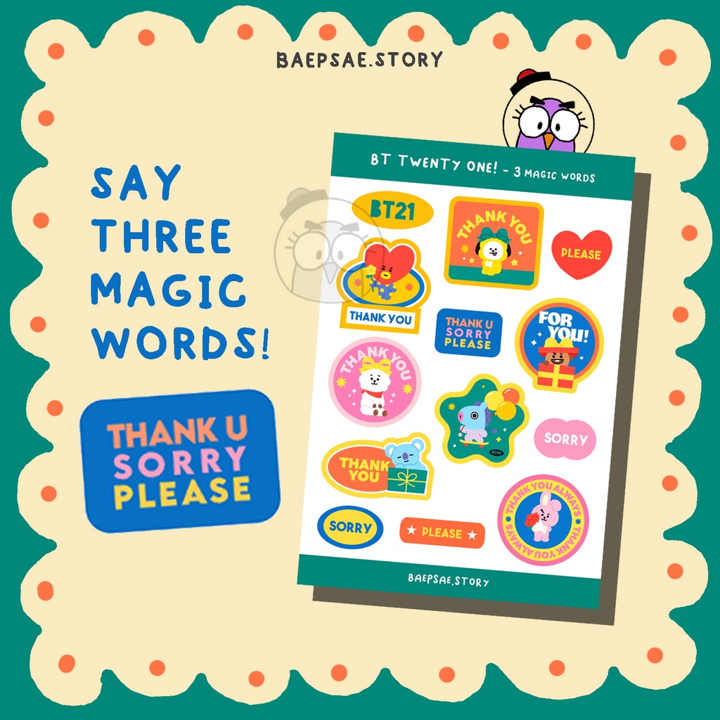 

Sticker Bangtan 3 Magic Words