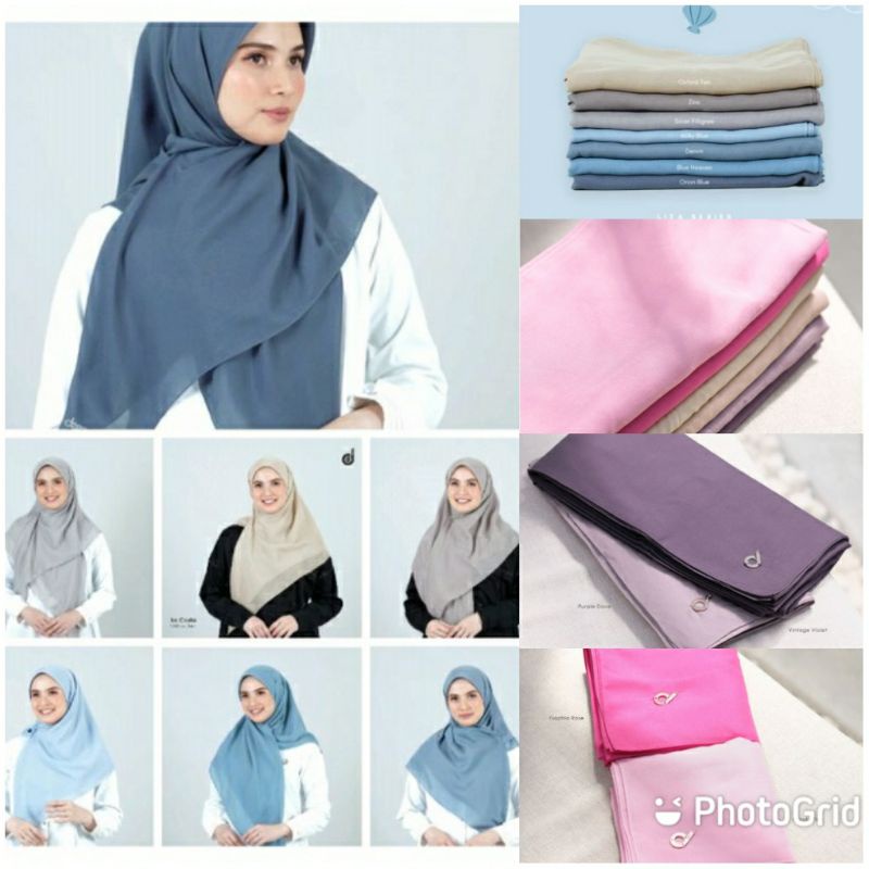 HIJAB DEENAY LIZA LACOSTA SERIES (ZINC OXFORD TAN SILVER FILIGREE MILKY ORION BLUE HEAVEN DENIM ALMO