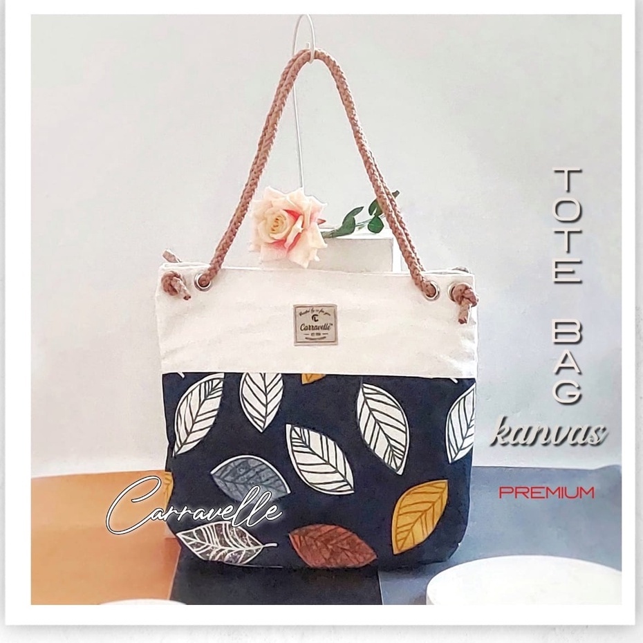 TOTE BAG KANVAS WANITA TAS TENTENG WANITA TALI SUMBU MOTIF/SHOPPING BAG/TAS CANVAS TALI SUMBU UTK TAS KULIAH/TAS BELANJA /TAS SEMINAR BISA CUSTOM SABLON