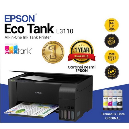 Printer EPSON L3110 EcoTank Printer Inkjet All in One ORIGINAL