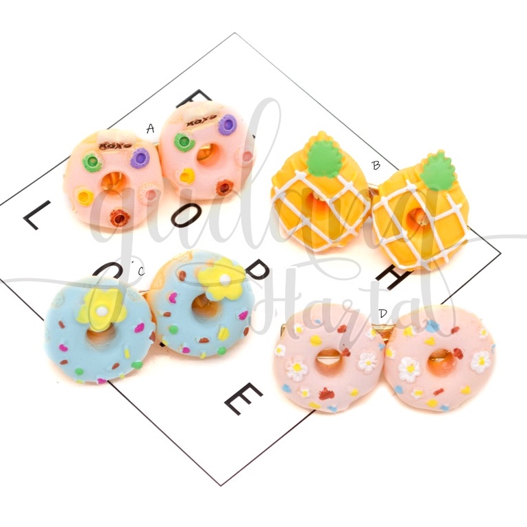 Jepit Rambut Fanny Donut Hairclip Makanan Kue Unik GH 213038