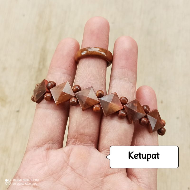 Gelang Kokkah Piramid miring Gratis cincin 100% Ori