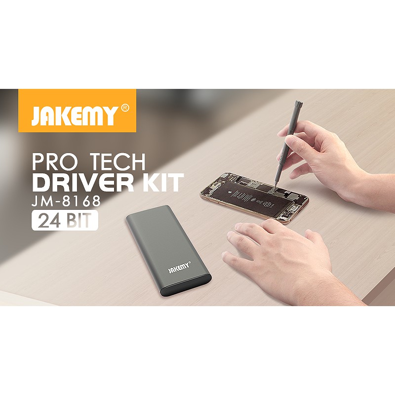 Jakemy 24 in 1 Obeng Set Premium Repair Tools Kit Smartphone - JM-8168 Original