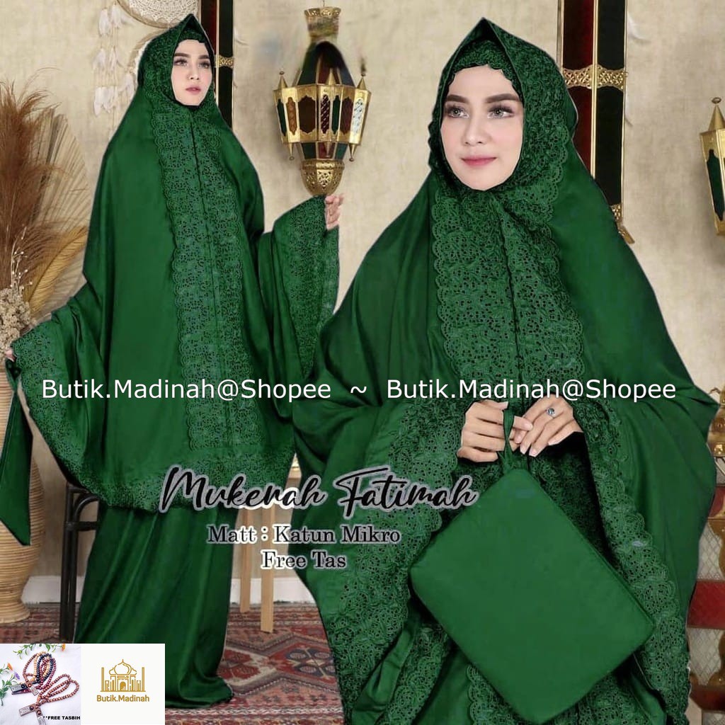 BUTIK.MADINAH MUKENA DEWASA FATIMAH FULL BORDIR KHADIJAH PASTELEENA SYAHRINI