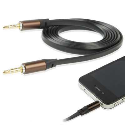 Kabel AUX 3.5mm colokan musik audio HiFi Noodle Design 1m ROVTOP S-IP4G