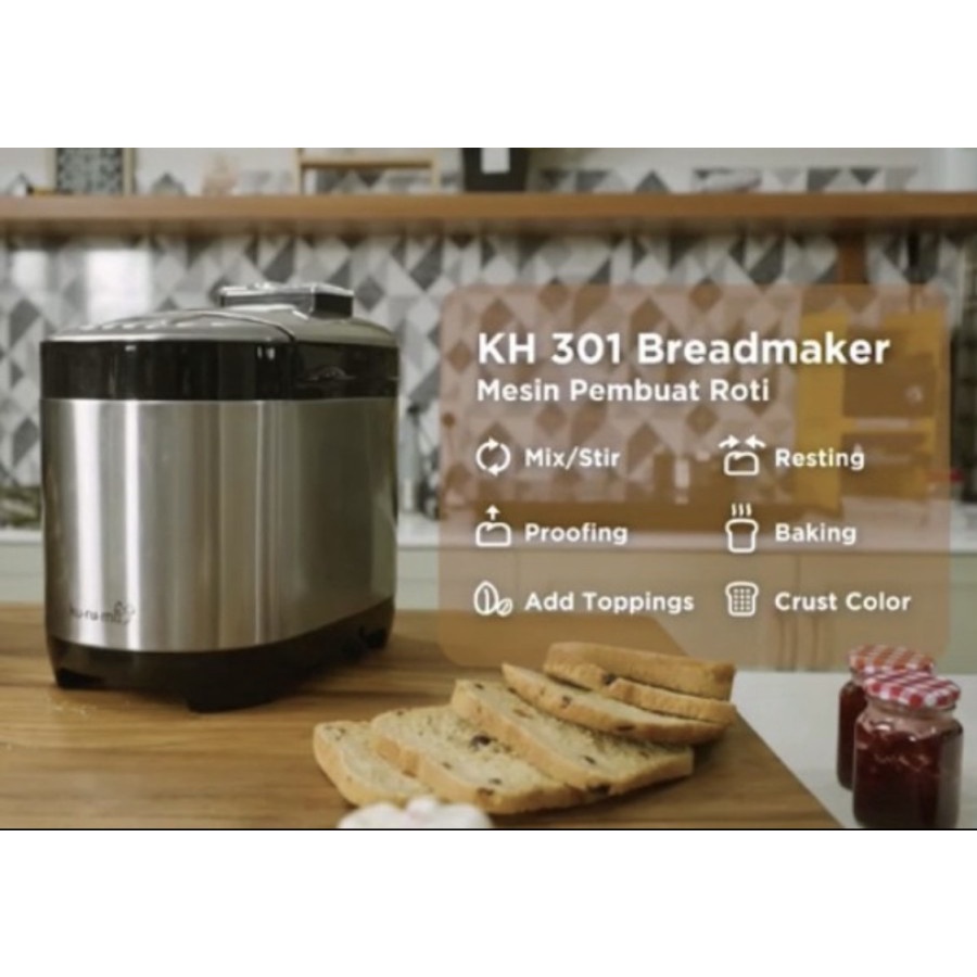 Kurumi Home Bread Maker - Mesin Pembuat Roti KH-301