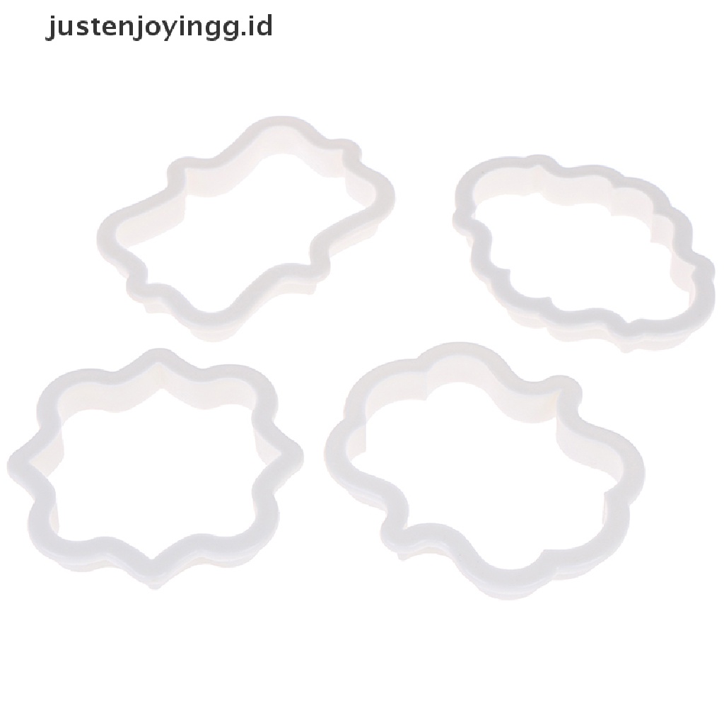 // justenjoyingg.id // 4pcs vintage plaque frame cookie cutter set plastic biscuit cutter cake tools ~