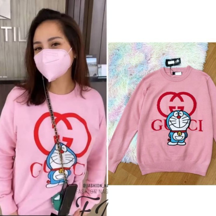 sweater Gucci Doraemon Nagita Slavina Import Quality Lebaran terbaru termurah Baju wanita kaos jaket