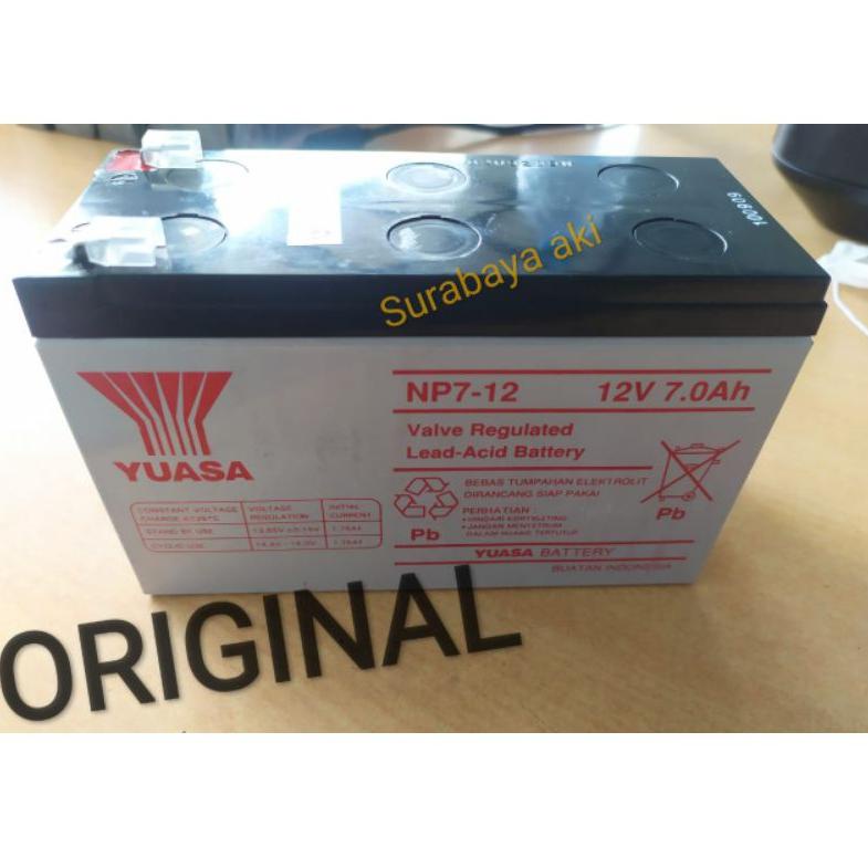 Jual COD Yuasa 7ah Aki kering (MF battery) Yuasa 12v 12volt 7Ah 7