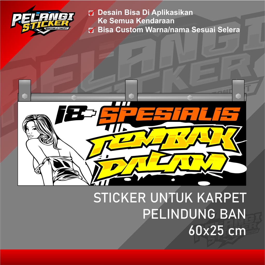 Stiker Karpet Belakang Truk Stiker Kepet Karpet Belakang Stiker Variasi Truck 10 truk 60x25cm printi