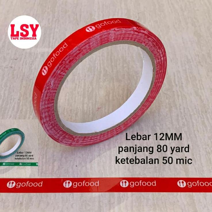 

lakban makanan / isolasi gofood 12mm x 90 yard ➾☈ ☍ Best ♪ヽ