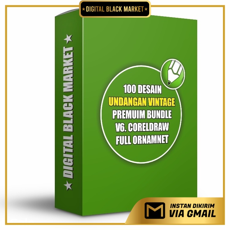 100 Undangan Vintage Premium V.6 Cdr Only - Coreldraw Template