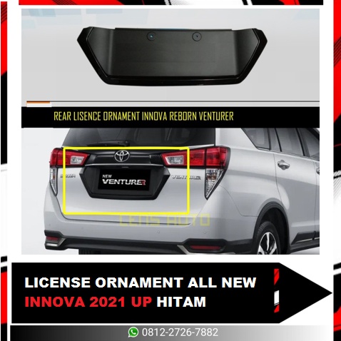 LICENSE ORNAMENT ALL NEW INNOVA 2021 UP HITAM