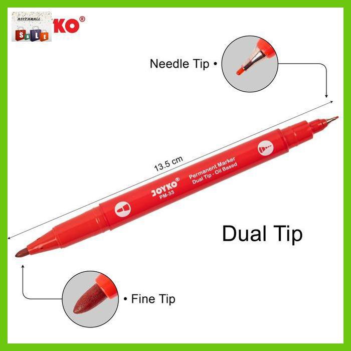 

Silutala- Permanent Marker Spidol Permanen Joyko Pm-33 Dual Tip -Ori.