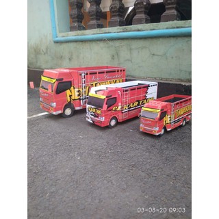 MINIATUR TRUK  TRUCK KAYU CANTER OLENG  ANTI  GOSIP  NEW 