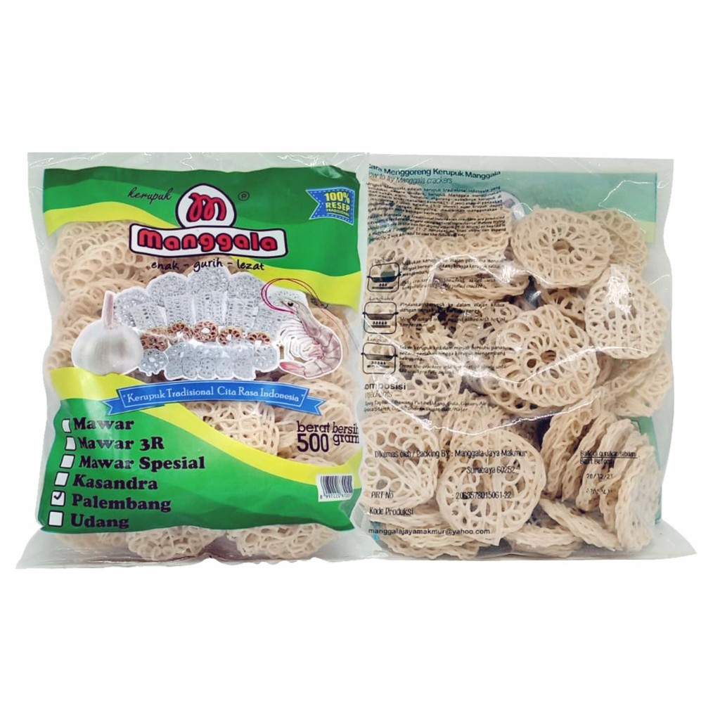 Krupuk / Kerupuk Udang Bawang Mawar Palembang 500gr - Krupuk Manggala