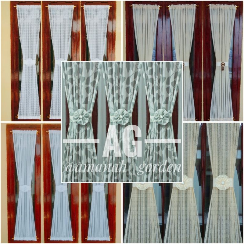 Gorden kupu kupu  gorden Vitrase grade A  gorden siang gorden transparan gorden ikat minimalis