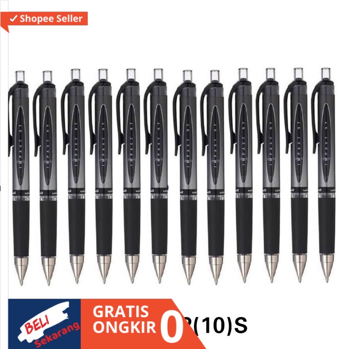 

PULPEN Tanda tangan ANTI LUNTUR!!! UNIBALL GEL IMPACT 1,0mm BROAD - Hitam Wolfe
