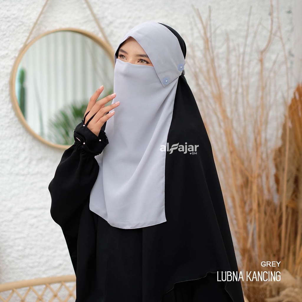 Cadar Niqab Tali Poni Cantik Kekinian Lubna Kancing Ceruti Babydoll by Alfajar Griya Muslim